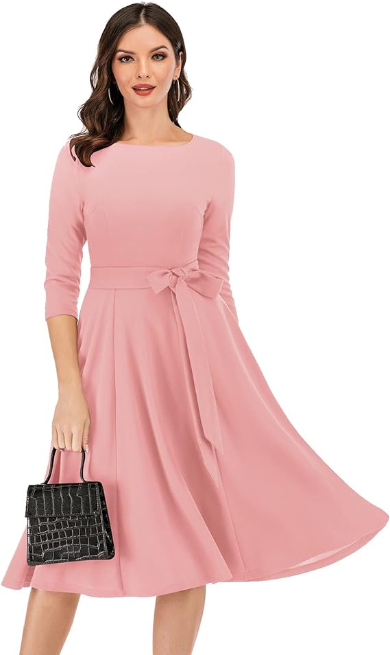 3/4 sleeve special occasion dresses 