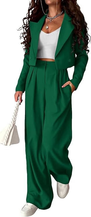 green suit women