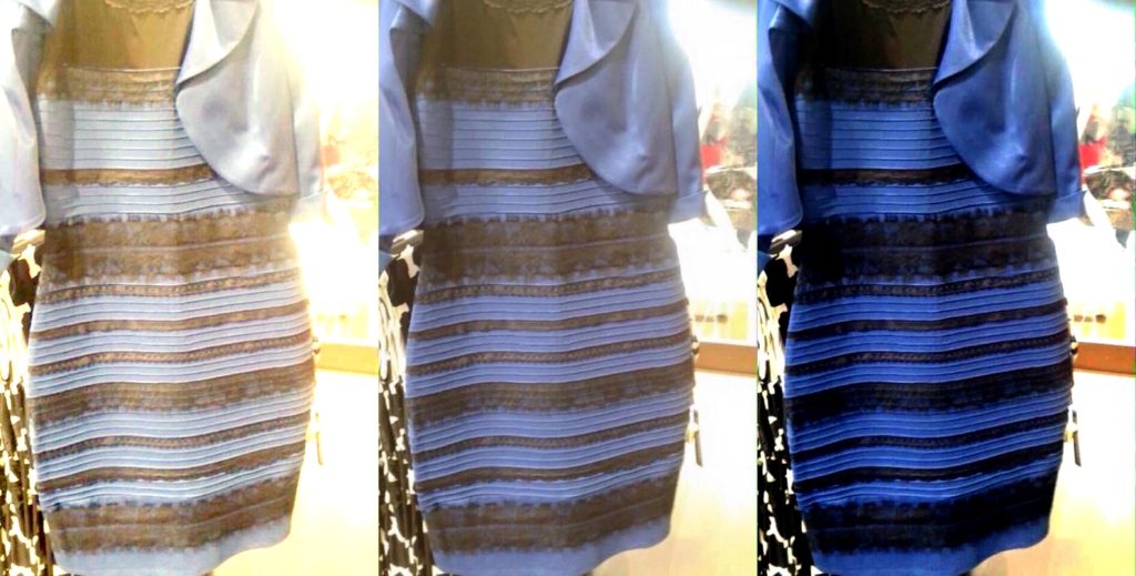 black and blue dress illusion