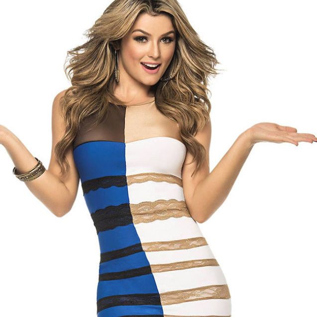 	
black and blue dress illusion