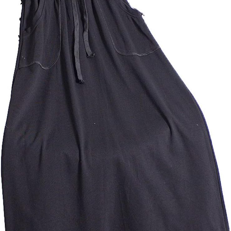 	
black cotton midi skirt