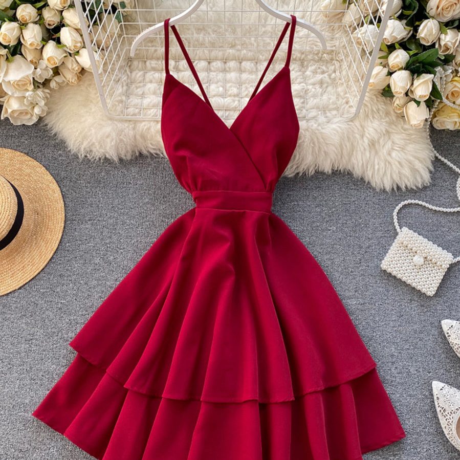 	
red maxi dress summer