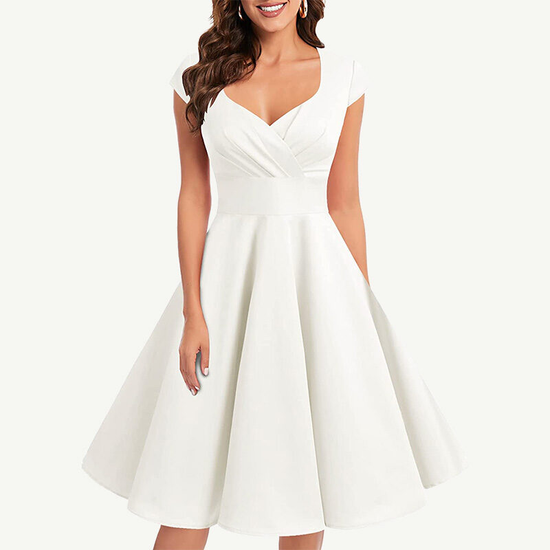 white cocktail dress