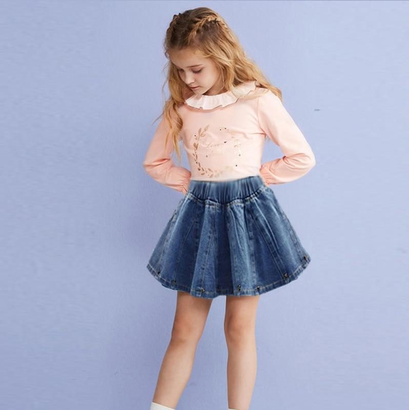 girls denim skirt