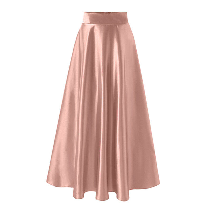 long satin skirt