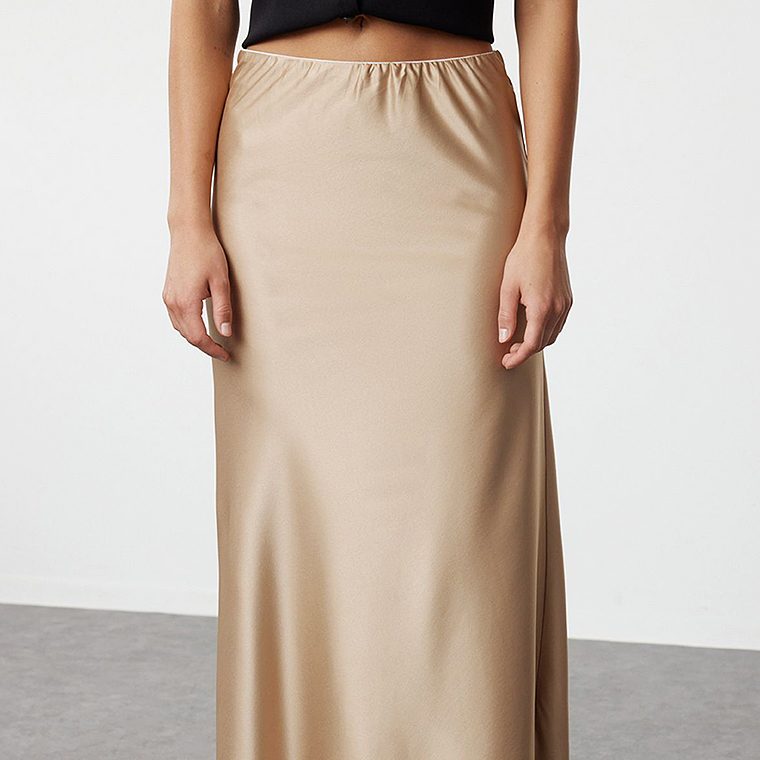 	
satin long skirt