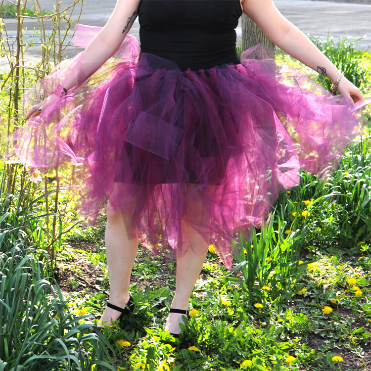 	
tulle skirt