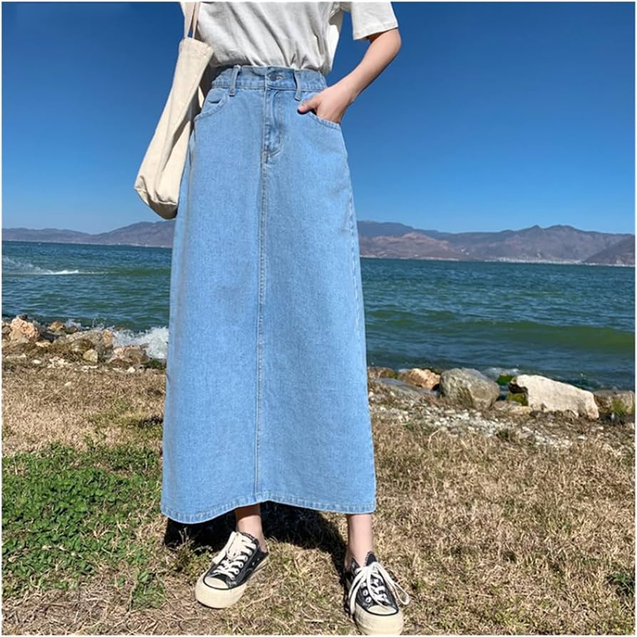 denim skirt outfit ideas